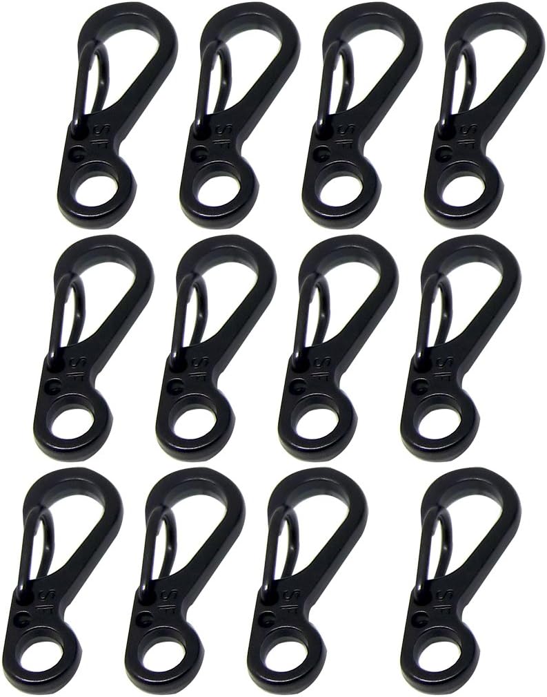 Bytiyar 12 pcs Mini SF Carabiner Clips with Metal Spring