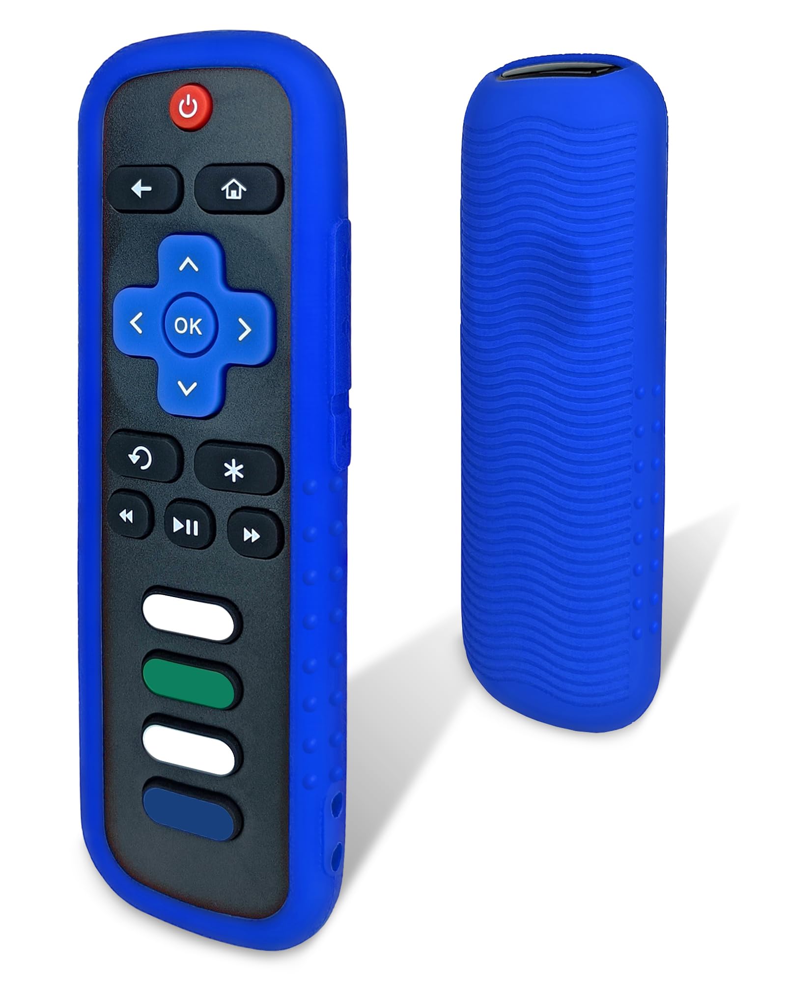 Protective Silicone Case for Roku Remote Controller, Drop-Proof and Washable Cover, Compatible with Multiple Models(Black)