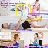 COFOF Resistance Bands Set 4 Levels 1.8m with Carry Bag Yoga Pilates view 5