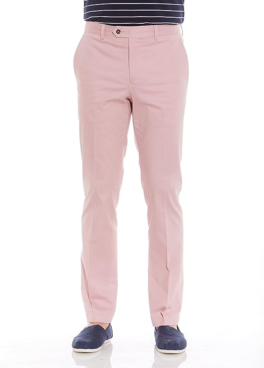 men's pink slim fit chinos