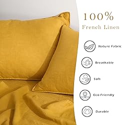 Triton Linen 100% Linen Pillow Cases Standard Size