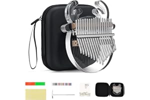 LEKATO Reindeer Kalimba Thumb Piano 17 keys, Portable Crystal Acrylic Mbira Finger Piano Kits, Perfect for Kid Adults Beginners, Home & Travel