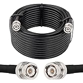 XRDS-RF 50FT BNC Male to BNC Male Coax Cable, BNC Male 50 Ohm RG58 Coaxial Cable