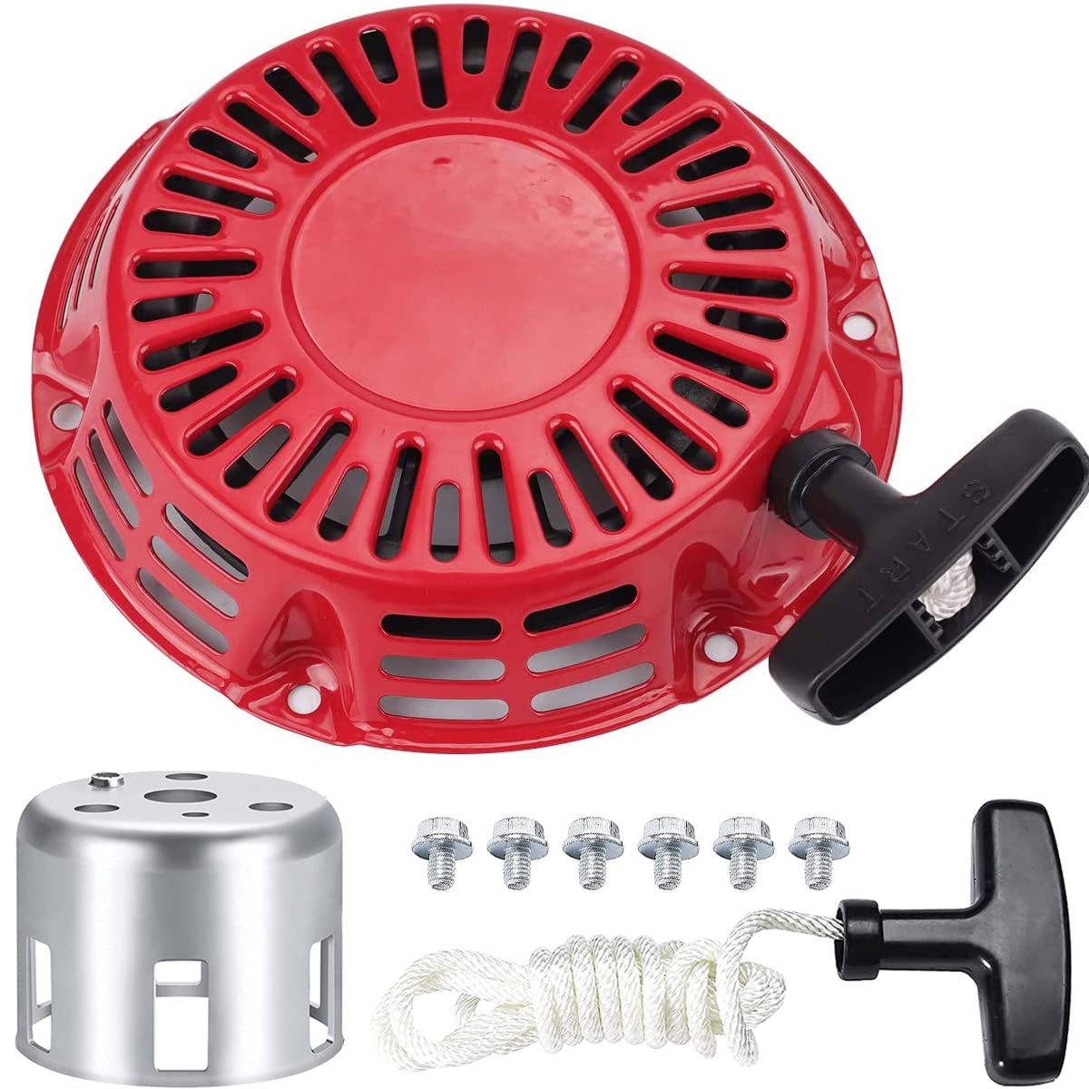 ZAMDOE GX160 Recoil Starter with Start Cup for Honda GX120 GX200 4HP 5.5HP 6.5HP 168F Generator 212CC 6.5 7HP 173cc R210 Engine Motor, Replace # 28400-ZE1-003ZF 28400-ZH8-013YA