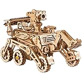 ROKR Assemble Solar Energy Powered Cars-Moveable 3D Wooden Puzzle Toys-Funny Teaching Educational-Home Deco-Model Building Sets-Best Christmas,Birthday Gift for Adult (Curiosity Rover)