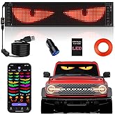 Rayhome Upgrade Synchronize Multiple Devil Eyes Light, 15''x4'' Full Color led Eyes for car Windshield, Programmable Scrolling LED Display for Car, car Eyes Animated led for Car SUV Window