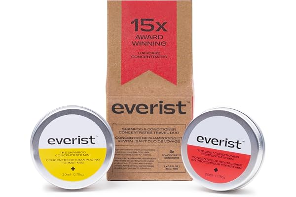 Everist The Haircare Travel Duo, The Shampoo Concentrate & The Deep Conditioning Concentrate, Deep Hydration and Smoothing, A