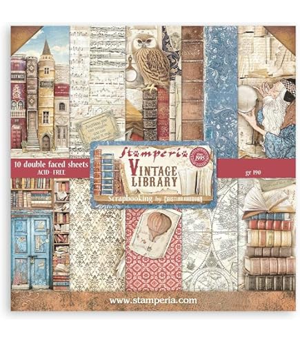 Papel Decorativo Stamperia Oh La La! - 10 Hojas Doble Cara Para Manualidades Y Scrapbooking