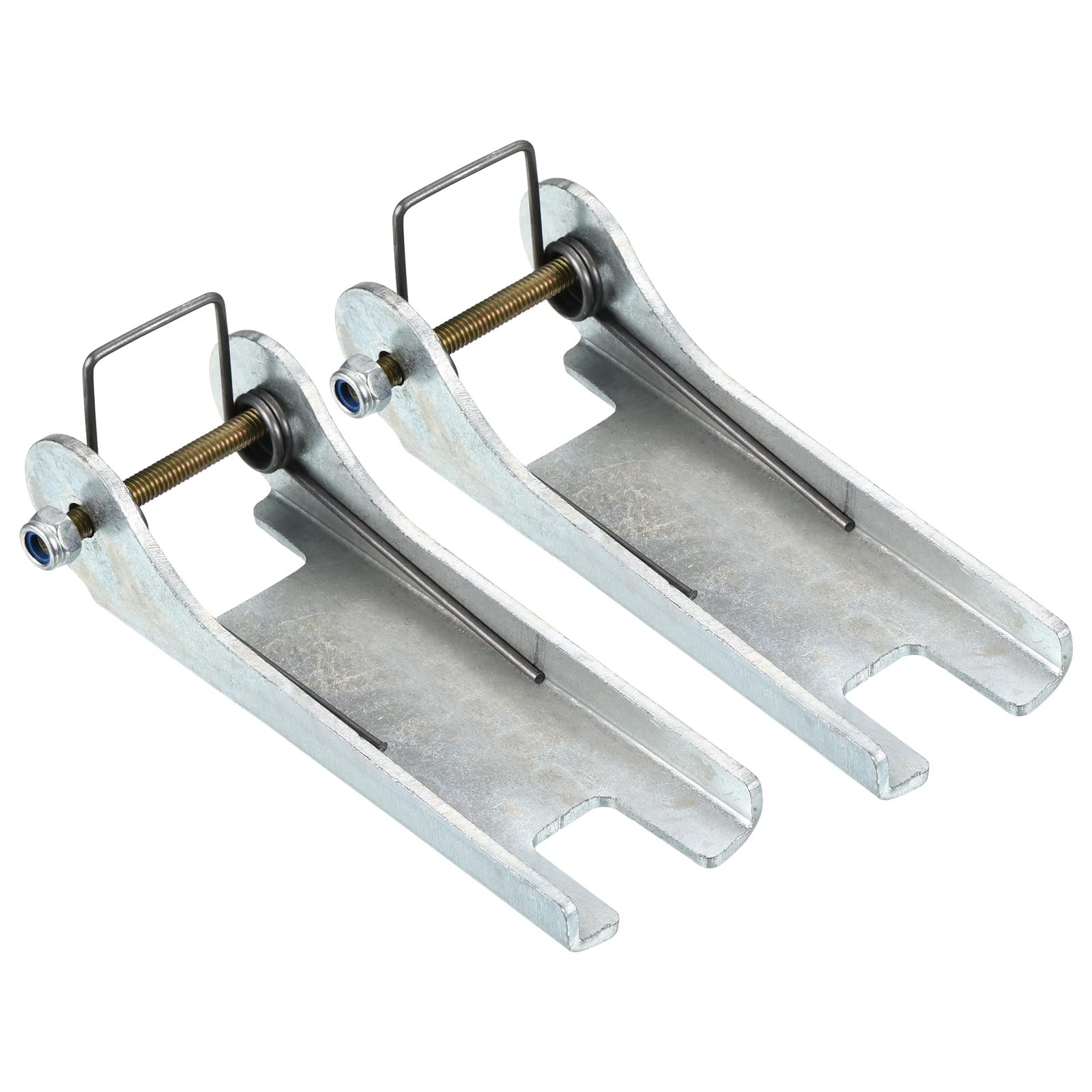 PATIKIL 3.8 Inch Hook Safety Latch Kit, 2 Pack Metal Towing Receiver Hitch Replacement for Clevis Hook Trailer, Silver