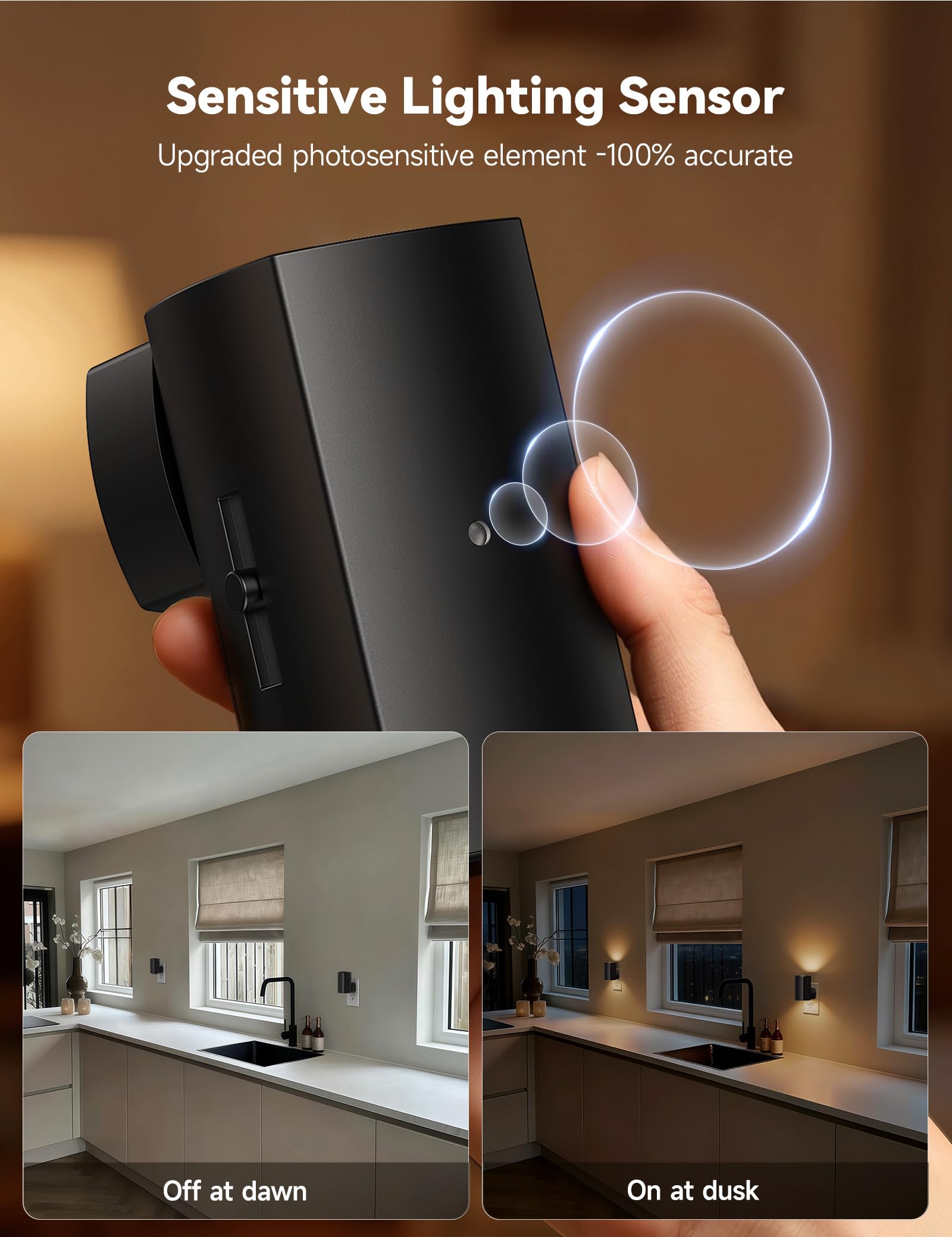 Brightown 2 Pack Night Lights Plug into Wall, Modern Night Light with Rotating Plug, Dusk to Dawn Sensor, 0-100LM Stepless Dimming Aora Night Light for Hallway Bedroom Bathroom, Soft White