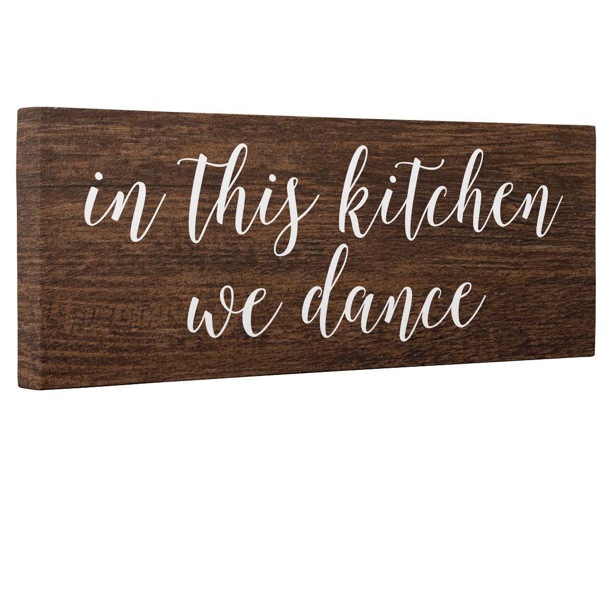 In This Kitchen We Dance Faux Wood CANVAS Wall Art