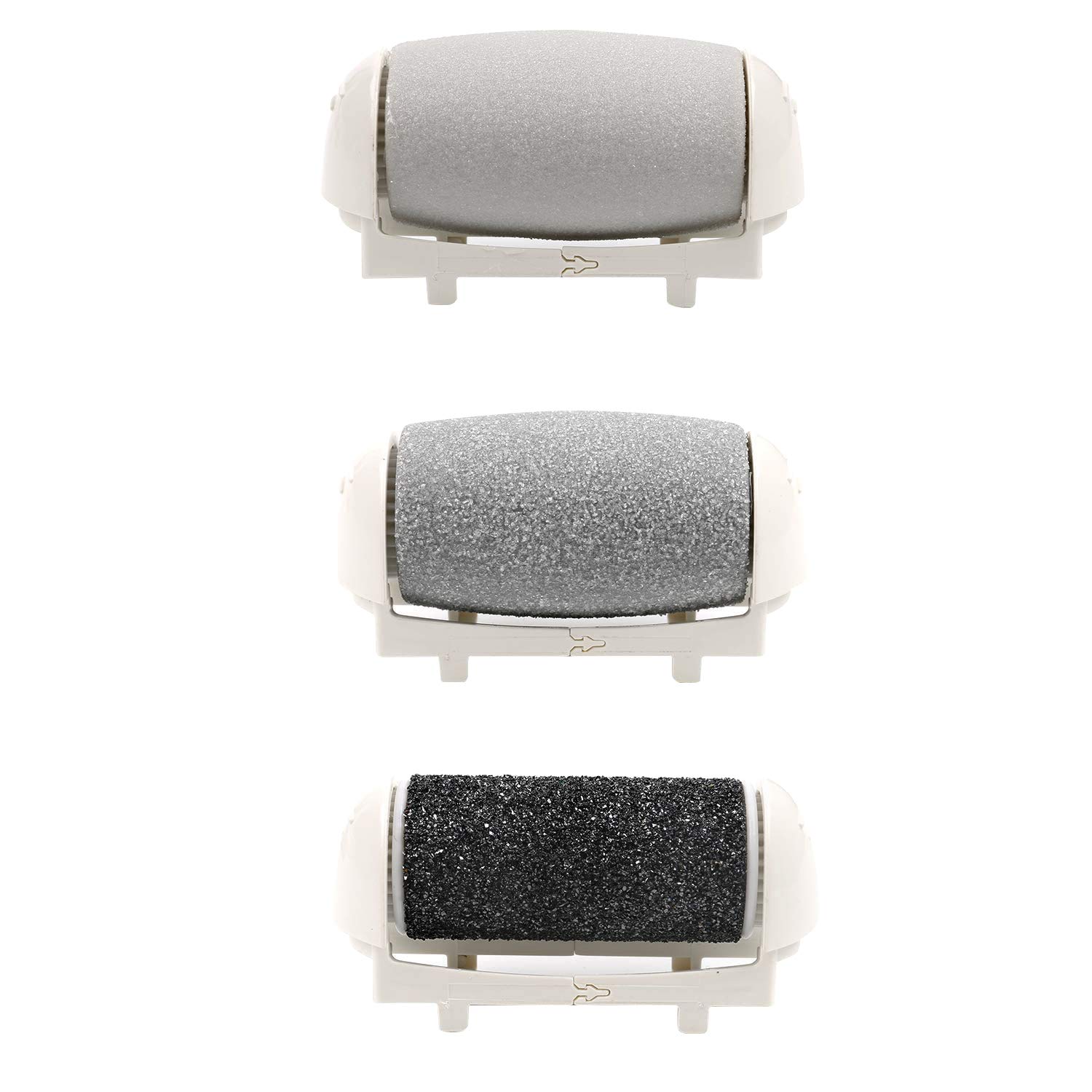 2 Pcs Diamond Rough + Smooth Pedi Extra Coarse Rollers Replacements Hard Skin Remover Refills