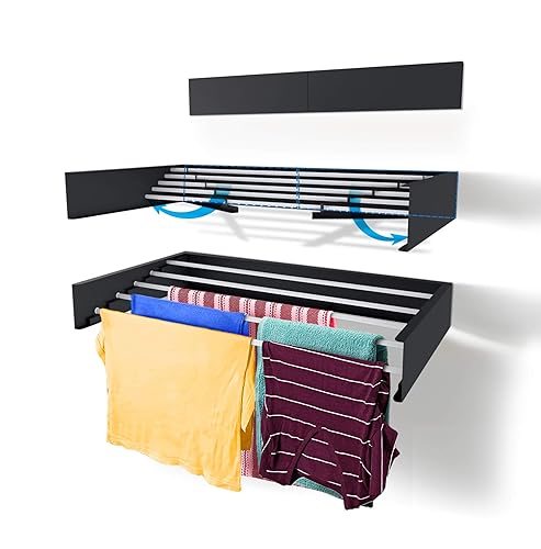 Step Up Laundry Drying Rack Industrial Gray), Wall