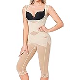 Nebility Bodysuit for Women Tummy Control Shapewear Faja Body Shaper Waist Trainer Open Bust Mid-Thigh Bodysuit