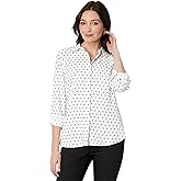 Tommy Hilfiger Womens Clip Dot Button Up Shirt