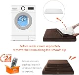EHEYCIGA Orthopedic Dog Bed Large 91x68x9cm Brown with Washable Cover view 6