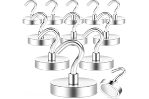 TOP MAGNETS Magnetic Hooks, 2025 Cruise Cabins Ship Essentials 120Lbs Strong Heavy Duty Magnets 12Pcs Magnet Hook for Classroom Home Refrigerator Door Fridge Camping Hanging