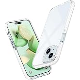 MATEPROX Compatible with iPhone 15 Case, Clear Thin Slim Crystal Transparent Cover Shockproof Bumper Case for 6.1" 2023-White2