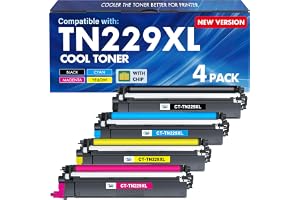 TN229XL TN229 229XL Toner Cartridges 4 Pack Compatible for Brother MFC-L3780CDW TN 229 TN-229XL TN-229 TN229XXL MFC-L3720CDW