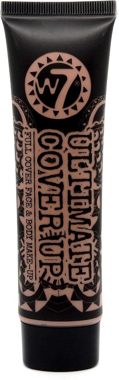W7 Ultimate Cover Up Foundation Full Face Body Makeup 75ml Deep 10