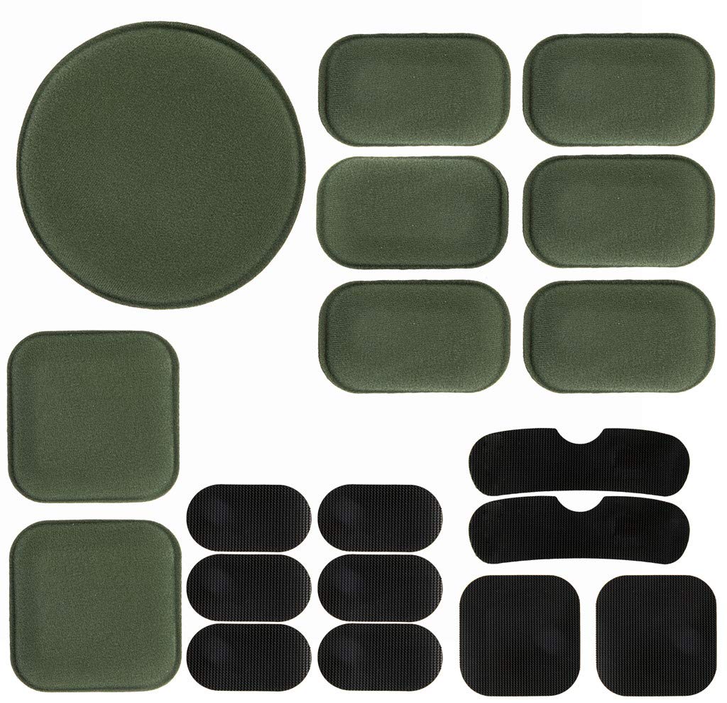 Airsoft Helmet Pads Tactical Helmet Replacement Accessories Soft EVA Foam Insert Motorcycle Padding Kits Bicycle Bike Mats for Costume Cosplay Fast Mich CS Army ACH FMA USMC PASGT (Green)