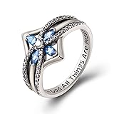 YFN Cross Ring Vintage Tone Sterling Silver With
