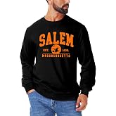 Arankhiger Mens Halloween Pumpkin Sweatshirt Cosplay Costume Tshirts | Halloween Party, Horror Jack O' Lantern, Scary Skull, Comic Characters, Animal Pattern, Long Sleeve Ribbed Crewneck, S-3XL