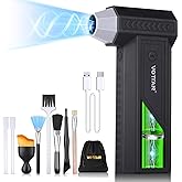 VOTTAN Electric Air Duster, 150000RPM Super Power Rechargeable Mini Air Blower, Brushless Motor 3-Gear Adjustable Compressed Air Duster for PC Keyboard, Yard Outdoor