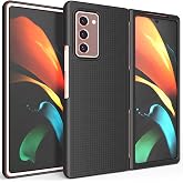 Nakedcellphone Grid Series for Samsung Galaxy Z Fold 2 Phone Case - Black | Slim Hard Shell Cover, Satisfying Texture, Matte, For Z Fold2 5G (SM-F916, 2020)