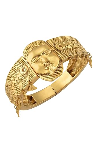 Amrapali Masaba x Tribe Ghana Mask Gold Plated Cuff for Women (MSC-02(G))