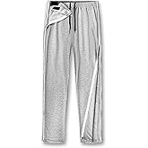 Unisex Tearaway Pants with 2 Side Zippers Snaps for Post Surgery Men Cotton Rip Off Breakaway Pant for Hip Replacement
