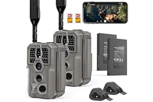 GardePro X66 Pro 2-Pack Cellular Trail Cameras, Live View, Built-in GPS, 7800mAh Battery, Shared Data Plan, On Demand HD Photo & Video, Compatible with Verizon/AT&T/T-Mobile