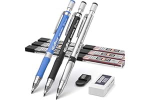 Nicpro 11 Pieces Colors 2mm Mechanical Pencil Set, 3 PCS Carpenter Drafting Pencil 2.0 mm for Art Drawing Writing Sketching C