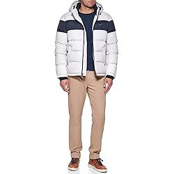 Tommy Hilfiger Men's Hooded Puffer Jacket, Ice
