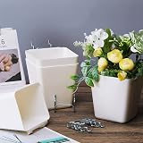 LATERN 6Pcs Large Pegboard Cups w/ Hooks White Plastic Workbench Craft Office view 6