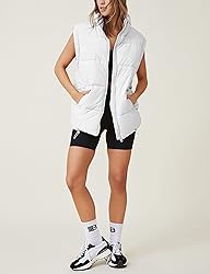 Freyhem Puffer Vest Women Sleeveless Quilted Zip Up