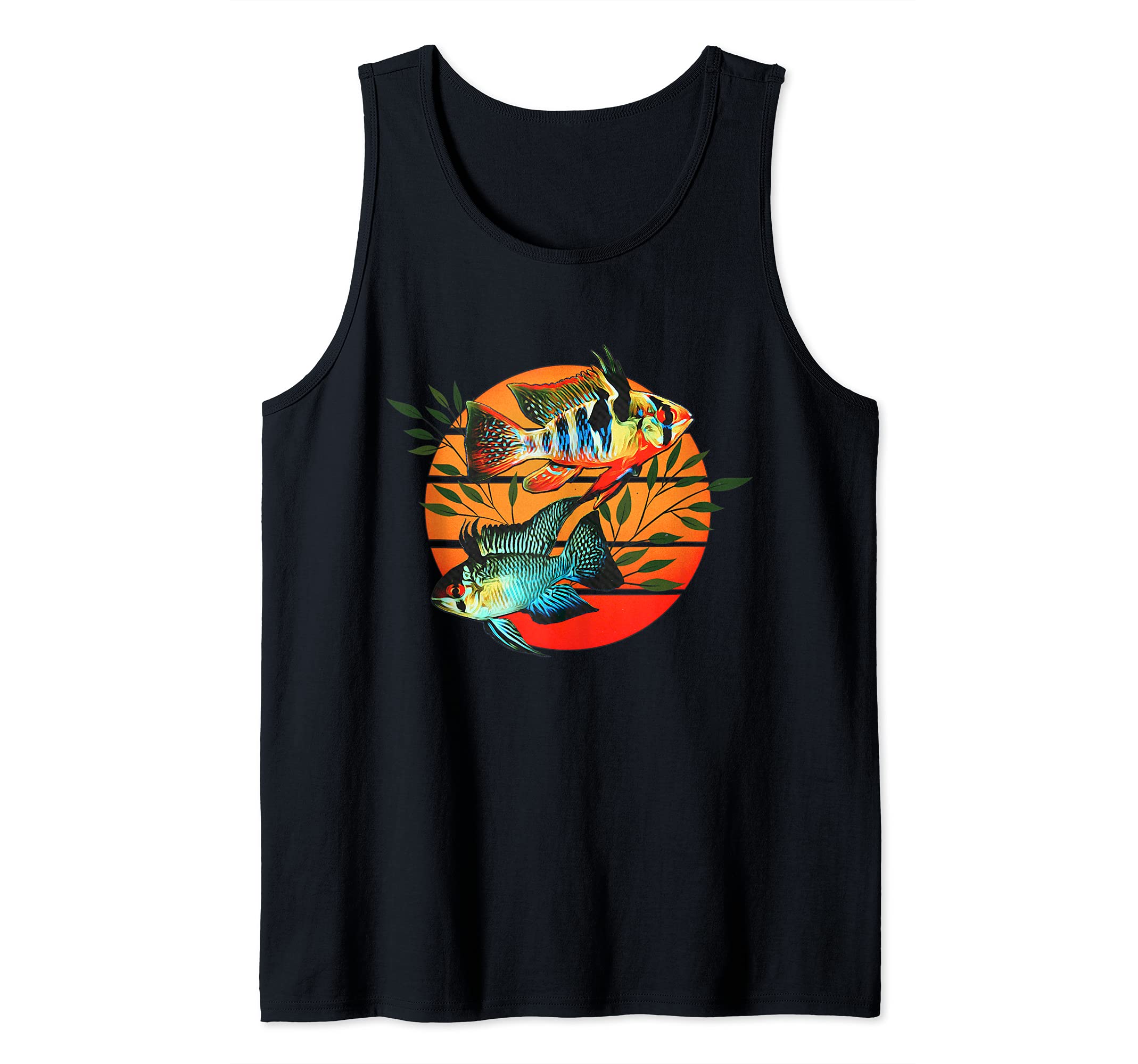 German Blue Rams Dwarf Cichlids Aquarium Retro Gift Tank Top