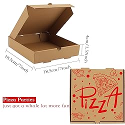15 Pcs Pizza Boxes, 7.3 x 7.3 x 1.6" Kraft