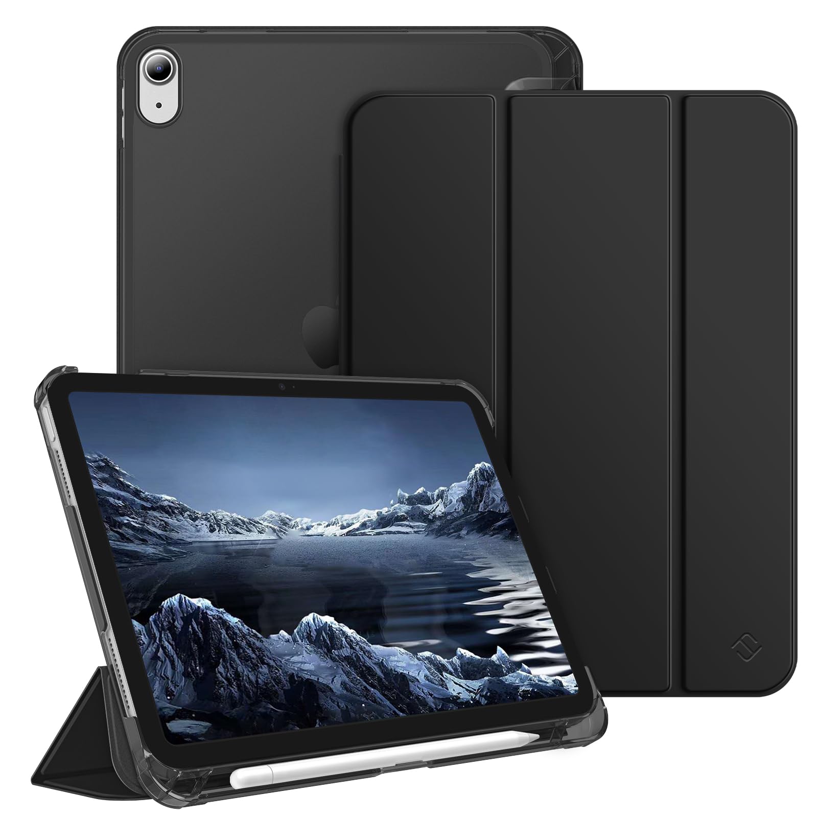 FINTIE Case for iPad (A16) 11th Generation 11 Inch (2025), iPad 10th Generation 10.9 Inch (2022) - Ultra Slim Cover with Matte Back Shell Built-in Pencil Holder, Auto Wake Sleep, Black — image 1