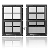 WRISIN 2 Pack Shed Windows 12" W x 18" H Flush