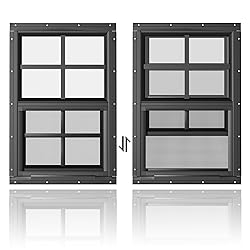 WRISIN 2 Pack Shed Windows 12" W x 18" H Flush