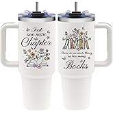 Gifts for Book Lovers Women, Book Lover Tumbler with Handle - 40oz Stainless Steel Travel Mug Insulated Coffee Cup, Bookish Bookworm Gift - Literary Librarian Gift - Reading Gifts for Readers Woman