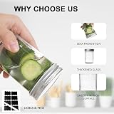 Hniuyun 8oz Mason Jars 6 Pack Regular Lids 240ml Clear Glass Canning Jars view 3