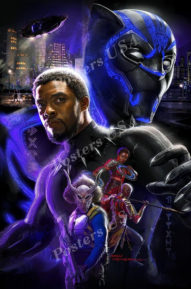 PremiumPrints - Marvel Black Panther Movie Poster Glossy Finish Made in USA - FIL606 (24