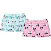 Disney womens 2-pack Pajama Shorts, Lounge Shorts With Drawstring, Ultra-soft & Comfortable
