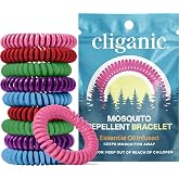 Cliganic Mosquito Repellent Bracelets for Kids &amp; Adults, Natural, 10 Pack | DEET-Free, Plant-Based Bug Bands, Individually Wrapped, Easy to Use &amp; Convenient for Travel &amp; Outdoors, Hiking, Camping