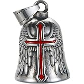 Motorcycle Bell Guardian Angel Charm - Weather-resistant Good Luck Gremlin Bells With Gift Box, Legend Card, Keychain, Hanger