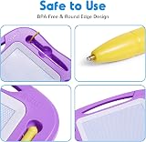 SGILE Magnetic Drawing Board for Kids 1 2 3 Years Purple Etch & Sketch with 3 view 4