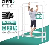 Klass Home Collection Heavy Duty Clothes Rail 120KG White Metal Rack double view 2