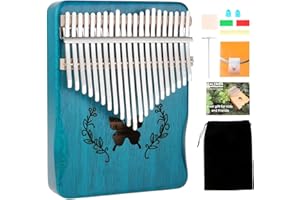Lemfema Kalimba 21 Keys, Portable Kalimba Thumb Piano, Finger Piano Kalimba 21 Keys, Thumb Piano for Kids and Adults Beginners(Blue)